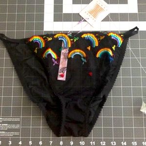 Black sheer, rainbow pride, Savage X Fenty panties